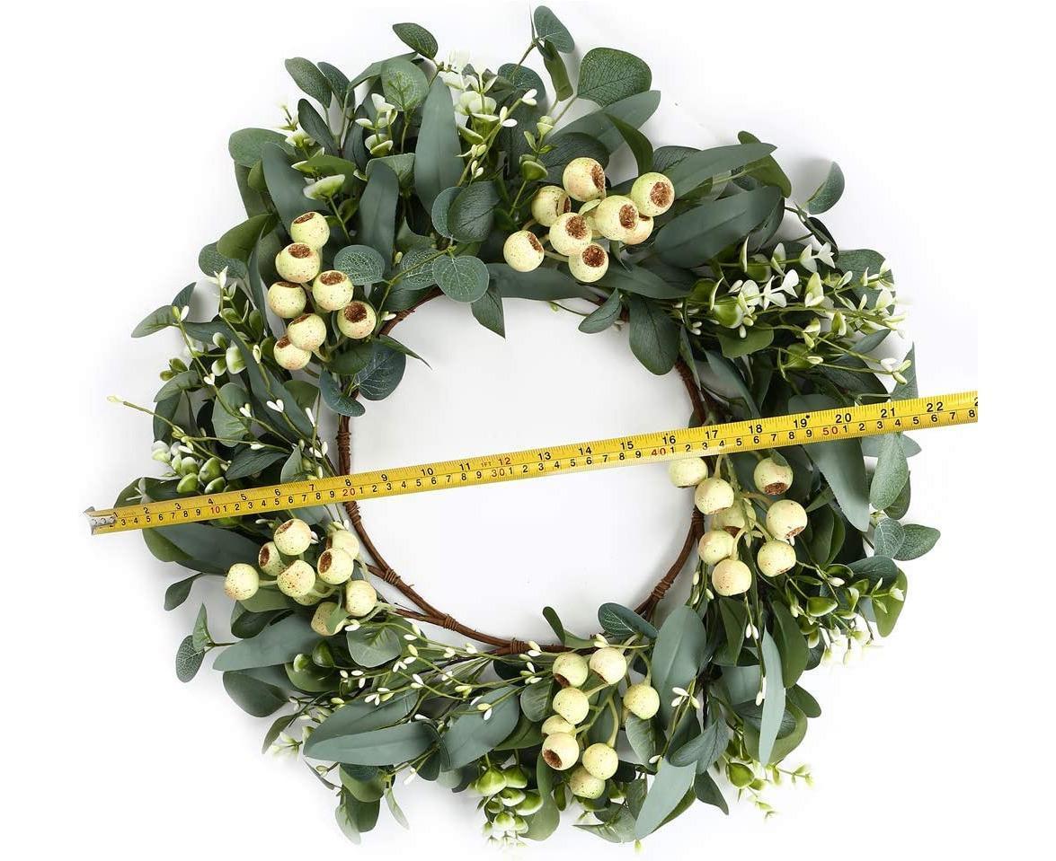 Green Eucalyptus Wreath,Artificial Eucalyptus Leaves Wreath V1263-JX-1702