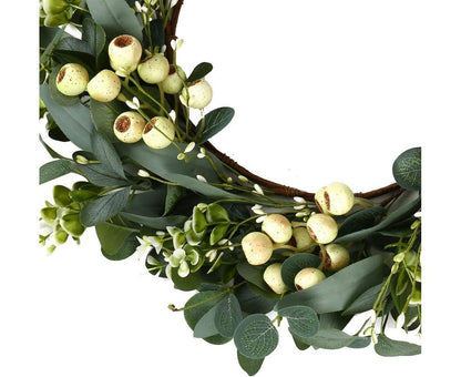 Green Eucalyptus Wreath,Artificial Eucalyptus Leaves Wreath V1263-JX-1702
