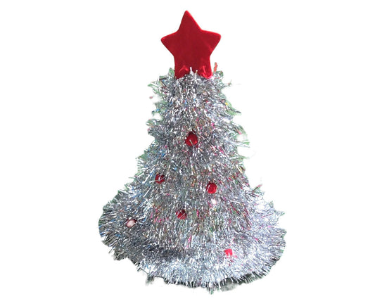 Green Ribbon Hat with Plush Small Ball Star Cap Top Xmas Dress Up Cloth Xmas Performance Wear Hat for V1263-JX-1703