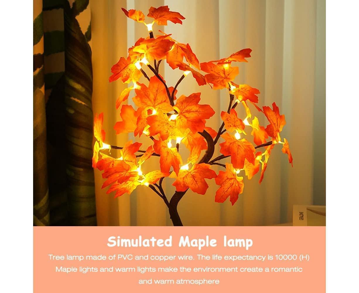 Night Lights -24 Led Lights Maple Leaf Tree Lights V1263-JX-1709
