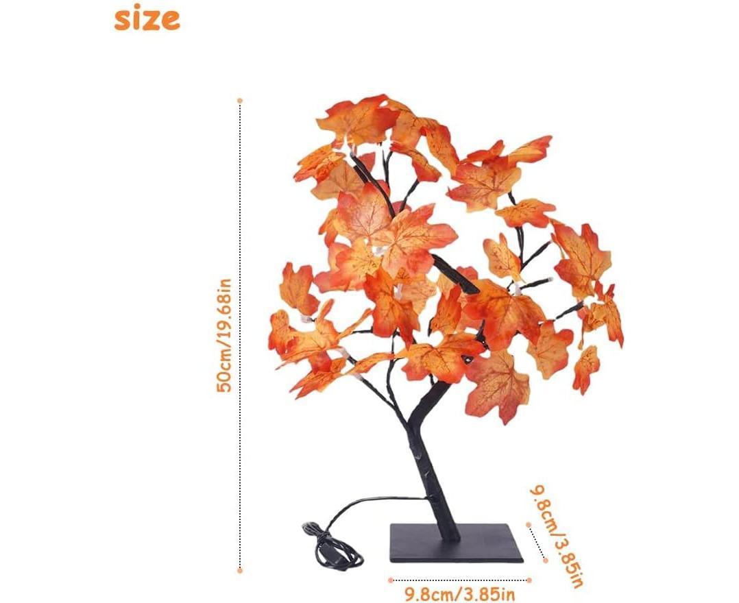 Night Lights -24 Led Lights Maple Leaf Tree Lights V1263-JX-1709