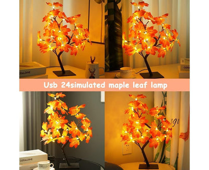 Night Lights -24 Led Lights Maple Leaf Tree Lights V1263-JX-1709