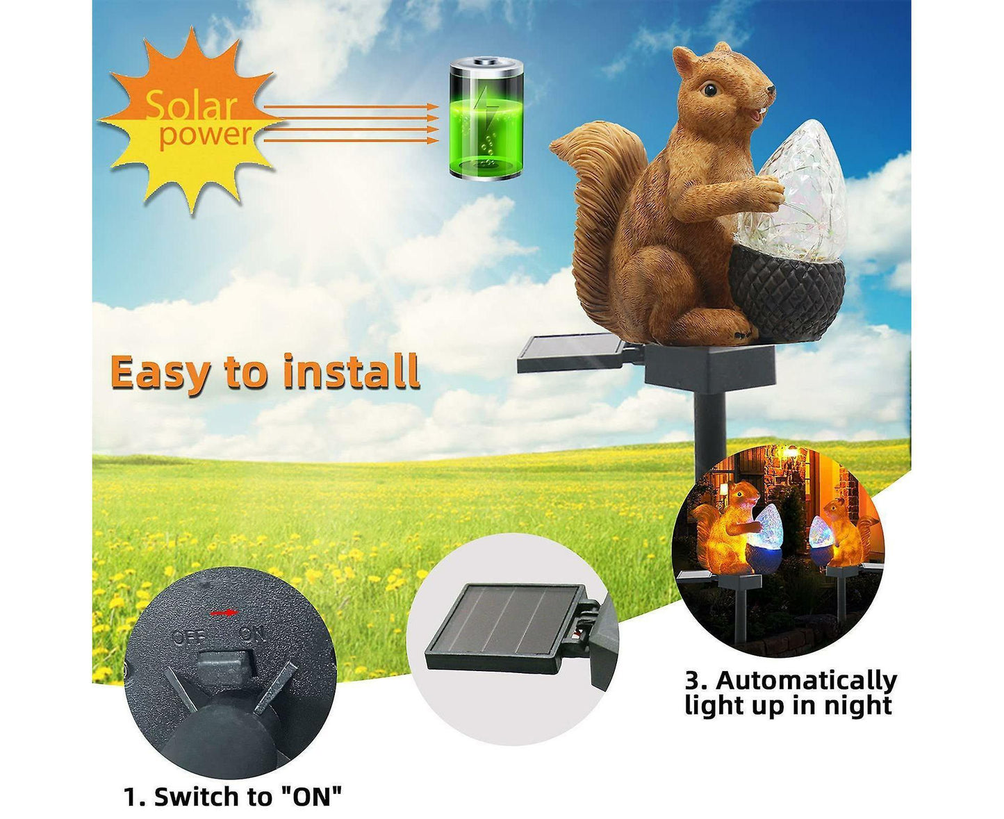 Solar Garden Stake Lights Ip65 For Pathway Christmas Weddings Decor V1263-JX-1725