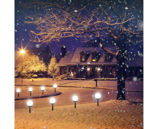 Solar Lights Outdoor, 6 Pack Solar LED Globe Powered Garden Light Waterproof for Yard Patio Walkway Landscape V1263-JX-1729