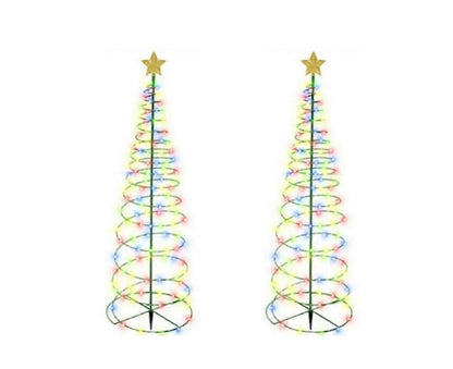 Solar Powered LED Christmas Tree Stake Light Yard Garden Pathway Lights Outdoor 2x Color lights V1263-JX-1730