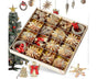 Straw Tree Decoration, 56 Pieces Christmas Tree Decoration Straw Pendant Set - Christmas Tree Decoration V1263-JX-1734