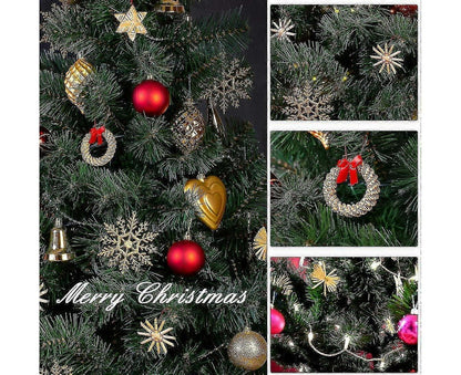 Straw Tree Decoration, 56 Pieces Christmas Tree Decoration Straw Pendant Set - Christmas Tree Decoration V1263-JX-1734