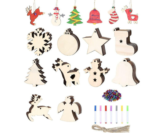 Wooden Christmas Decoration, 100pcs Wooden Christmas Tree Decoration,Christmas Decoration For Babies V1263-JX-1735