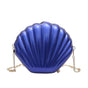 1PC Seashell Shape Shoulder Bag Laser Mermaid Sea Shell Chain Purse-Blue V1263-JX-1736