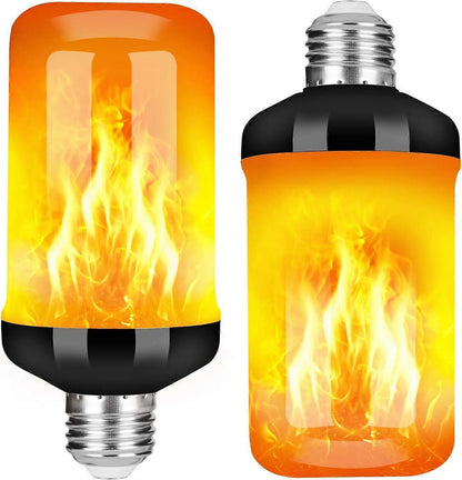 2pcs LED Flame Effect Fire Light Bulb Upgraded 4 Modes Flickering Fire Christmas Decorations Lights V1263-JX-1737