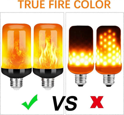2pcs LED Flame Effect Fire Light Bulb Upgraded 4 Modes Flickering Fire Christmas Decorations Lights V1263-JX-1737