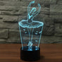 3D Optical Illusion Lamp LED Night Light Optical Illusions Night Lamp 7 Colors Touch Bedside Lamp V1263-JX-1740