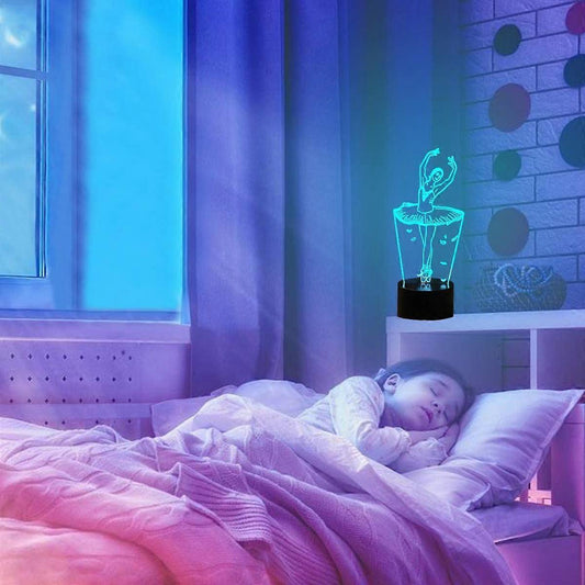 3D Optical Illusion Lamp LED Night Light Optical Illusions Night Lamp 7 Colors Touch Bedside Lamp V1263-JX-1740