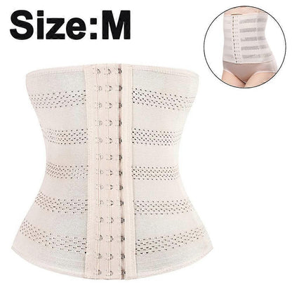 Abdominal Support Belt Hollow Body Sculpting Corset - Off-White M V1263-JX-1744