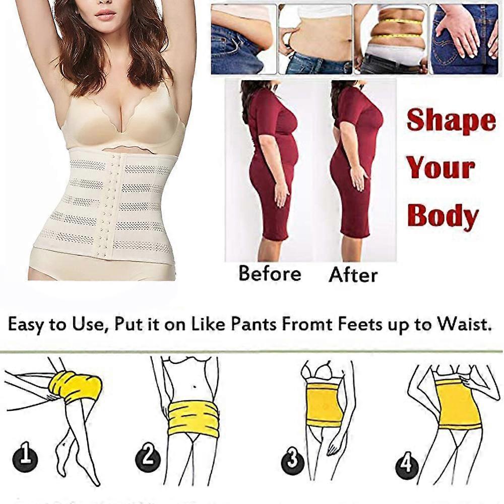 Abdominal Support Belt Hollow Body Sculpting Corset - Off-White M V1263-JX-1744