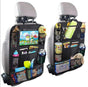 Car Back Organizer with Touch Screen Tablet Holder + 9 Storage Pockets Kick Mats Back Protectors Great Travel V1263-JX-1746