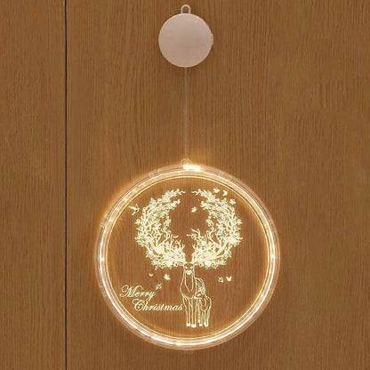 Christmas Decorative String Lights for Window, Acrylic LED Night Lights for Christmas, Birthday Decoration V1263-JX-1754