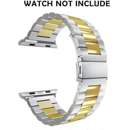 Compatible with Apple Watch Band Replacement Stainless Steel Metal Band-middle gold38-40mm V1263-JX-1763