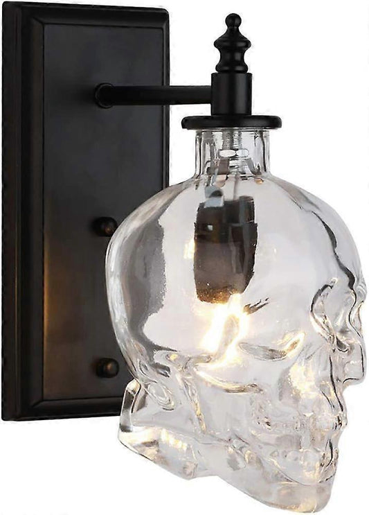 Creative Vintage Industrial Glass Skull Head Wall Sconce Retro Indoor Wall Sconce Lights V1263-JX-1765