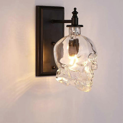 Creative Vintage Industrial Glass Skull Head Wall Sconce Retro Indoor Wall Sconce Lights V1263-JX-1765