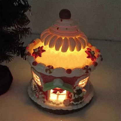 Decorative gingerbread house Christmas decoration for the Christmas tree with a castle candy V1263-JX-1767
