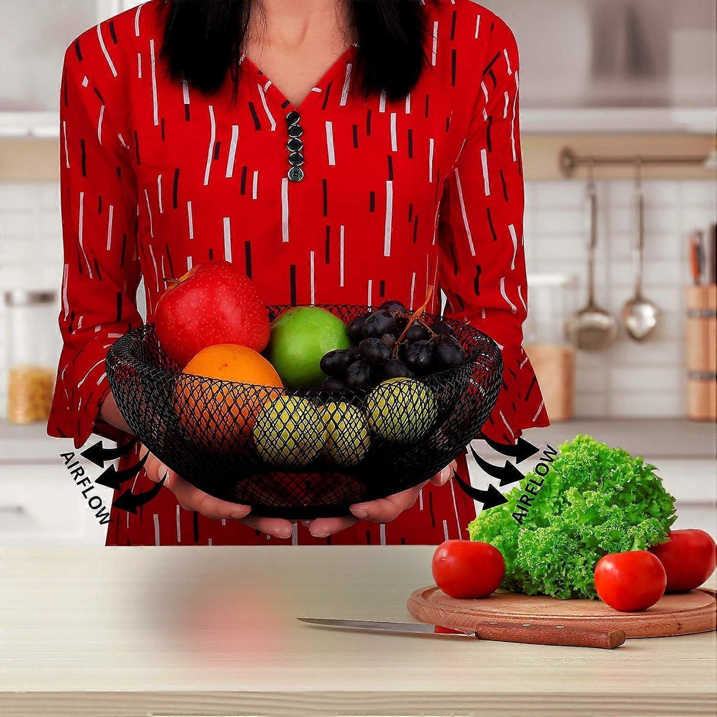 Fruit Bowl Black Fruit Basket Metal Bowl Black Metal Basket Decorative Bowl Black Fruit Bowl Modern Fruit V1263-JX-1770