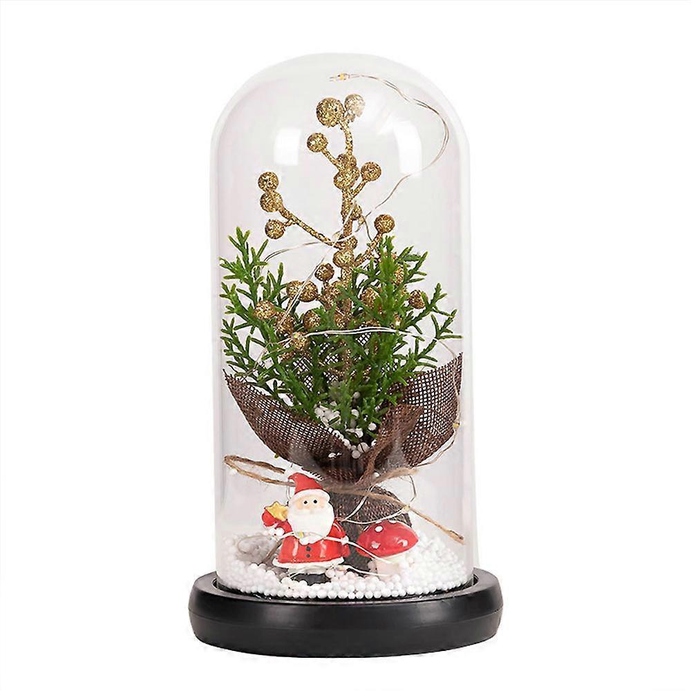 Glass Dome Christmas Plants Christmas Decorations Glass Dome Christmas Tree Branch with Lights V1263-JX-1771