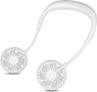 Hanging Neck Aromatherapy Fan Portable 3000mAh Battery Rechargeable Mini USB Personal Fan-White V1263-JX-1772