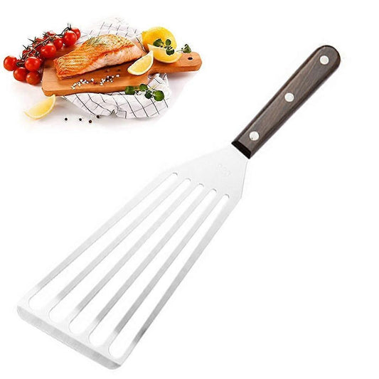 Heat Resistant Fish Spatula - Stainless Steel Metal Spatula for Non-Stick Pans - Premium Spatula V1263-JX-1776