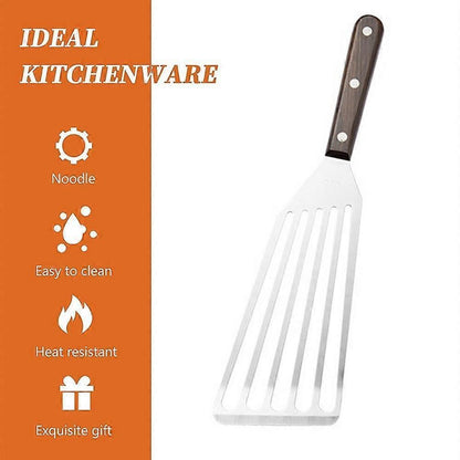 Heat Resistant Fish Spatula - Stainless Steel Metal Spatula for Non-Stick Pans - Premium Spatula V1263-JX-1776