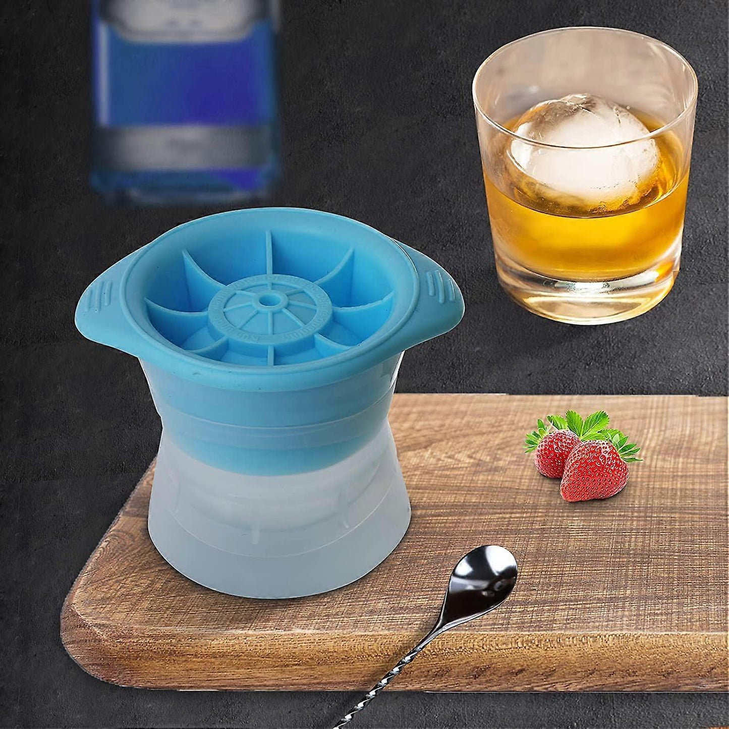 Large Ball Ice Cube Trays 6cm Set of 2 (Grey) V1263-JX-1783