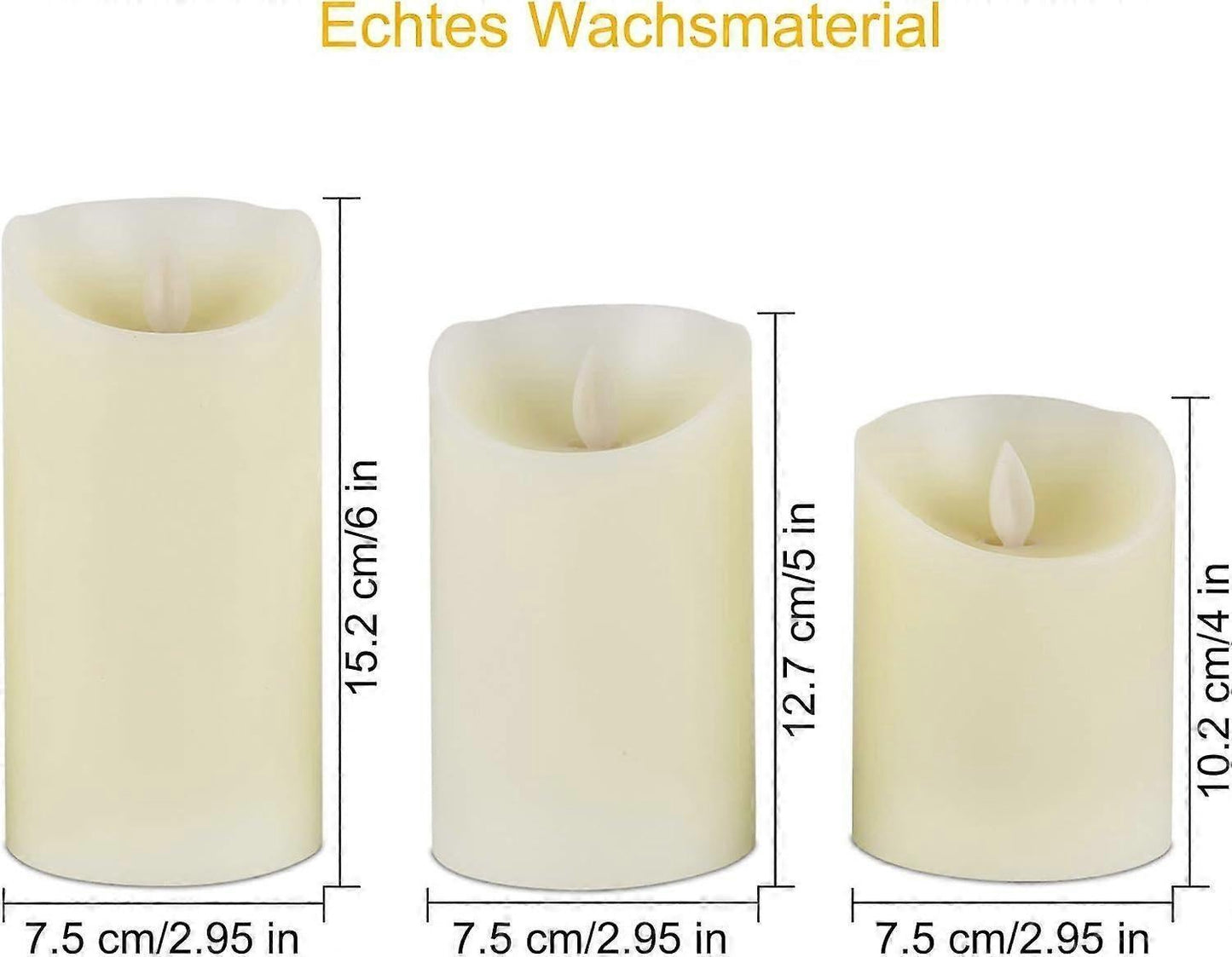 LED Candles Flameless Candles Warm White LED Candle Lights Electric Flickering LED Wick Lamp with Remote V1263-JX-1784