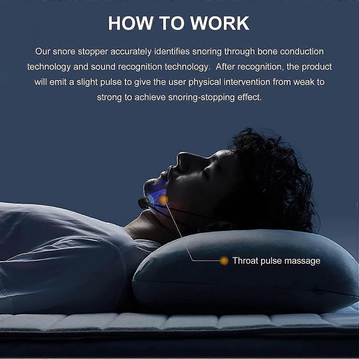 Electric Anti-Snoring Device Sleep Aid V-Face Beauty Device Deep Sleep Solution V1263-JX-179