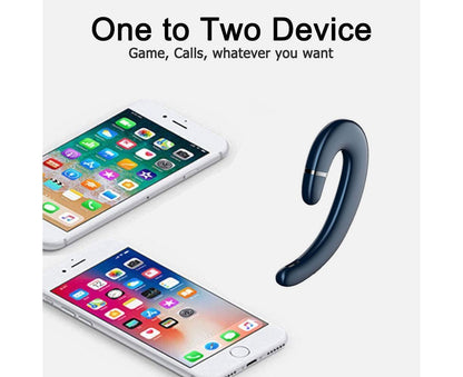 Ear Hook Wireless Headphones - Non Ear Plug - Single Ear Noise Cancelling Headset with Mic V1263-JX-18