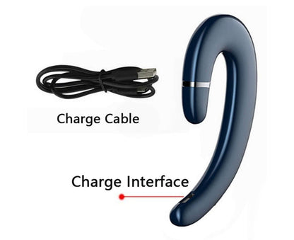 Ear Hook Wireless Headphones - Non Ear Plug - Single Ear Noise Cancelling Headset with Mic V1263-JX-18