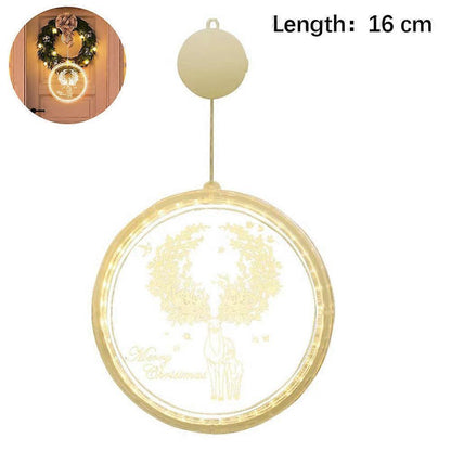 Christmas Decorative String Lights for Window, Acrylic LED Night Lights for Christmas, Birthday Decoration V1263-JX-1807