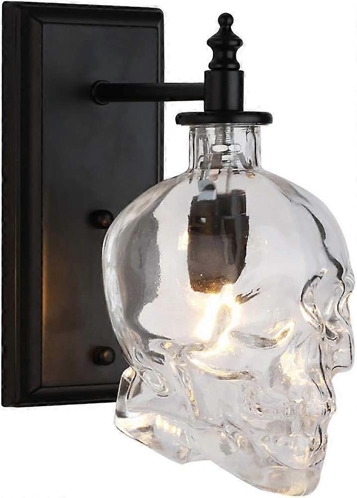 Creative Vintage Industrial Glass Skull Head Wall Sconce Retro Indoor Wall Sconce Lights V1263-JX-1818