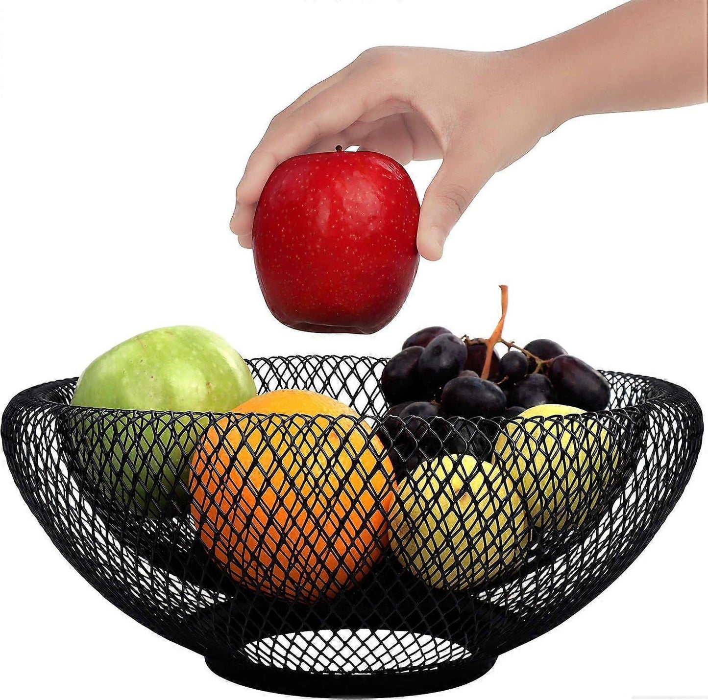 Fruit Bowl Black Fruit Basket Metal Bowl Black Metal Basket Decorative Bowl Black Fruit Bowl Modern Fruit V1263-JX-1823