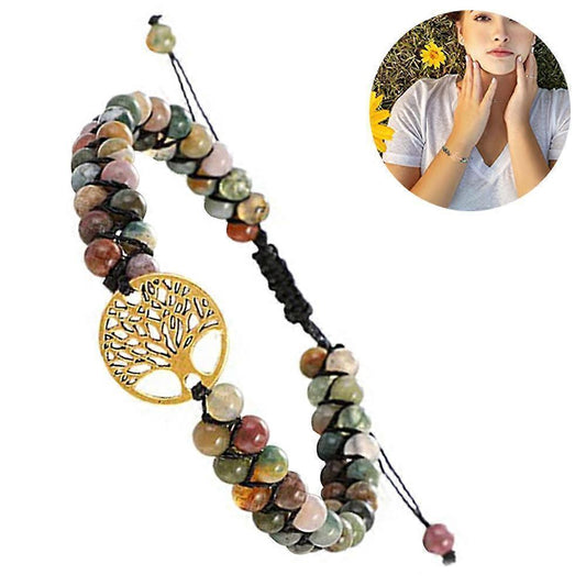 Healing Crystal Bracelets for Women Natural Gemstone Yoga Reiki Chakras Beads Anxiety Tree of Life Lucky V1263-JX-1828