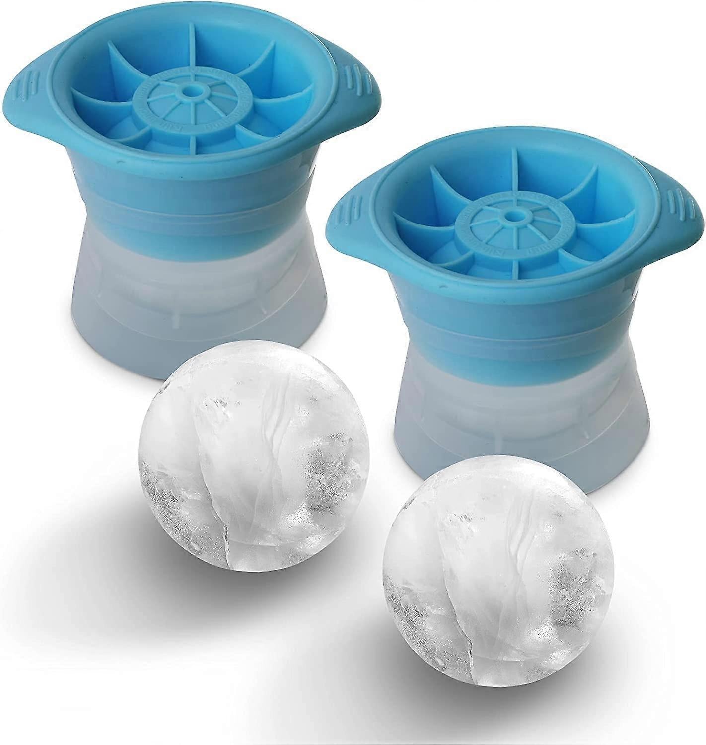 Large Ball Ice Cube Trays 6cm Set of 2 (Grey) V1263-JX-1836