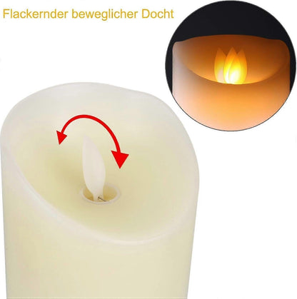 LED Candles Flameless Candles Warm White LED Candle Lights Electric Flickering LED Wick Lamp with Remote V1263-JX-1837