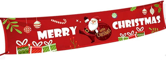 Christmas Decoration Banner, Merry Christmas Banner, Red Merry Christmas Banner, Merry Christmas Banner for V1263-JX-1841