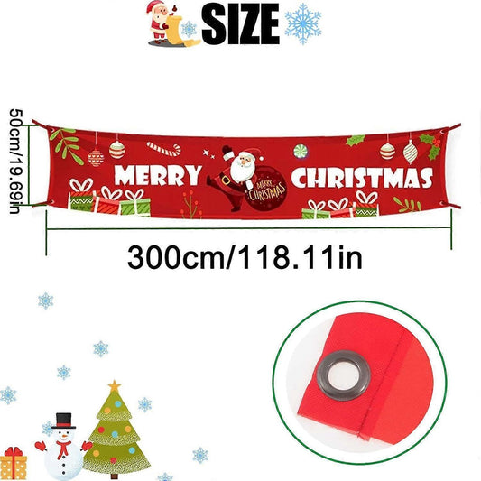 Christmas Decoration Banner, Merry Christmas Banner, Red Merry Christmas Banner, Merry Christmas Banner for V1263-JX-1841
