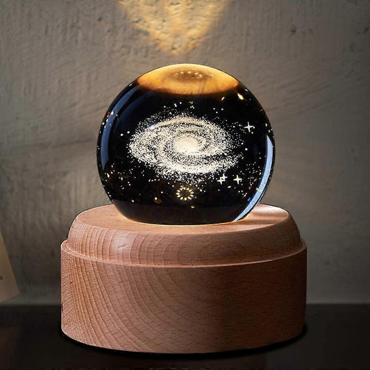 Music Box 3D Crystal Music Boxes,Luminous Rotating Ball Musical Box Dimmable,Music Box Gift for babies, V1263-JX-1844