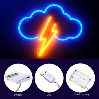 Neon Sign Acrylic Cloud Neon Battery or USB Powered Neon LED Wall Decor Neon Sign for Bedroom V1263-JX-1845