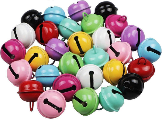 Pack of 10 22mm Small Bells, Jingle Bells, Colorful Craft Bells, Mixed Small Christmas Bells for Pets V1263-JX-1847