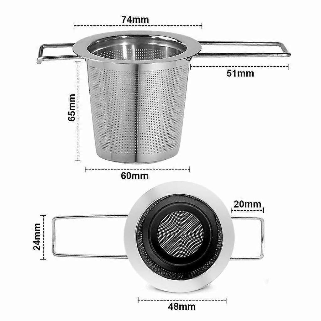 Tea Strainer Tea Filter Made of 304 Stainless Steel with Foldable Handle Design Reusable Extra Fine Mesh V1263-JX-1859