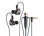 Wired Earphone Noise Reduction 3.5mm for Gaming/Karaoke-Black V1263-JX-186