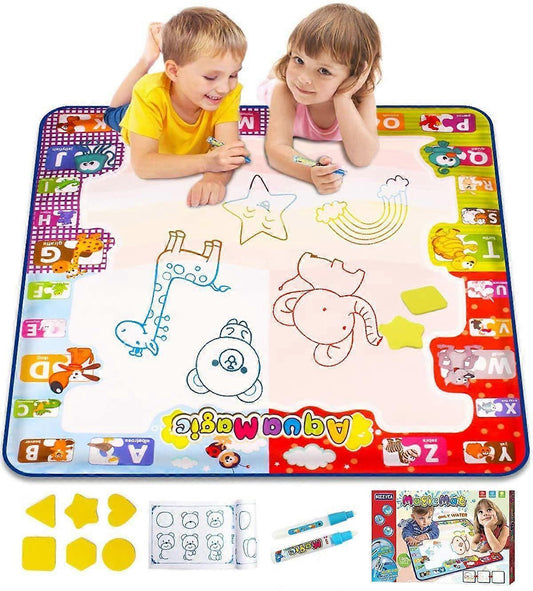 Water Doodle Mat, Large babies Painting Mat, Clean Drawing Mat with Neon Colors, Educational Toys for 3 4 5 6 V1263-JX-1866