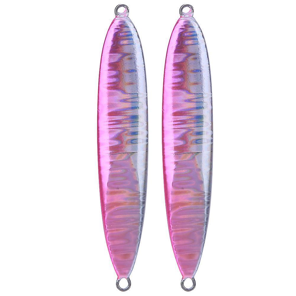 2Pcs Simulation Fish Shape Lure Bait Fishing Tackle Vivid Swimming Posturepink V1263-JX-1872